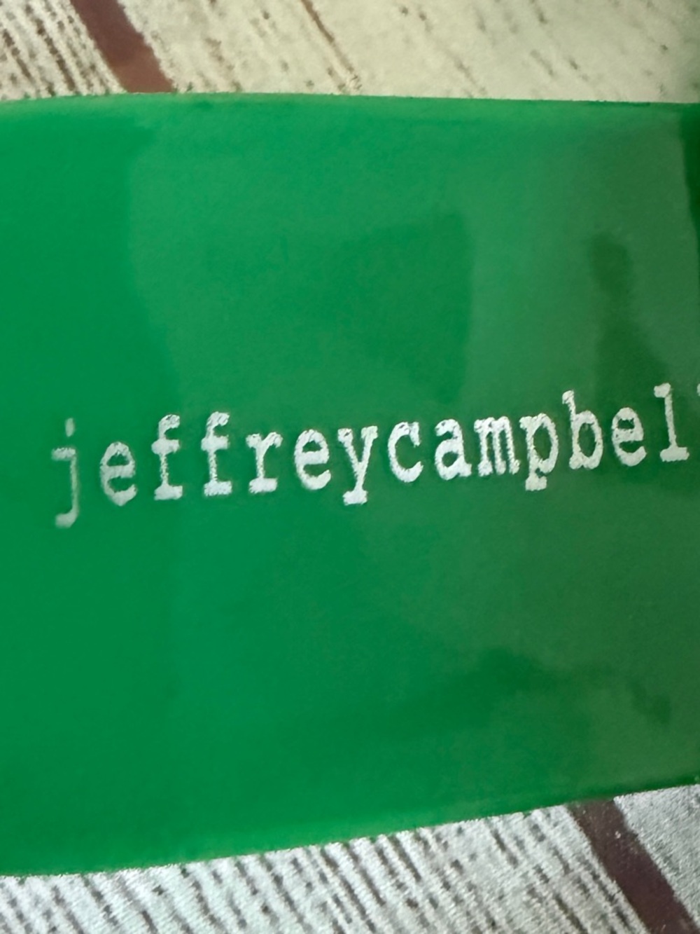 Jeffrey Campbell Green Jelly Horsebit Slide Sandals with Gold Hardware - Picture 6 of 6